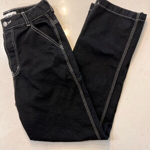 Y2K  Black Straight Leg Carpenter Pants size 7/28 Juniors